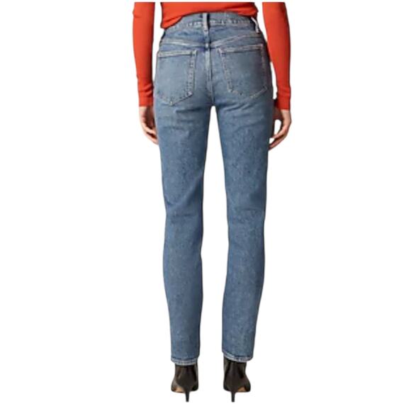 J. Crew 96 Slim Straight Jeans Medium Lark Wash High Rise Full Length Stretch 26 - Picture 2 of 10